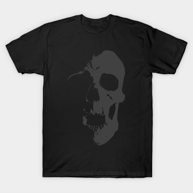 Grey Skull T-Shirt by CJ Ramirez